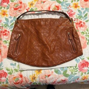ANTONIO MELANI Tan Quilted Hobo Bag